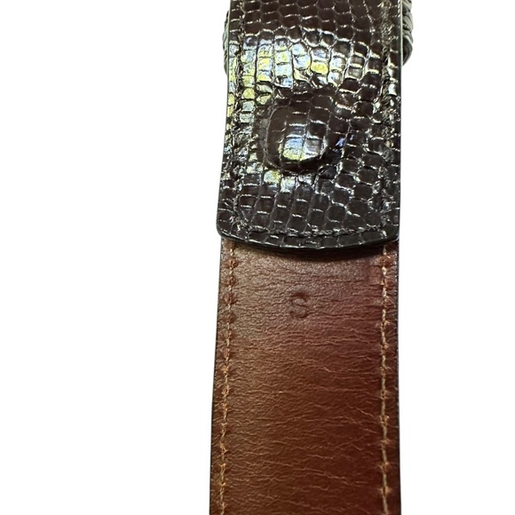 Genuine KLEINBERG SHERRILL Black Lizard Leather Women Belt Size S 29-30 main image 4
